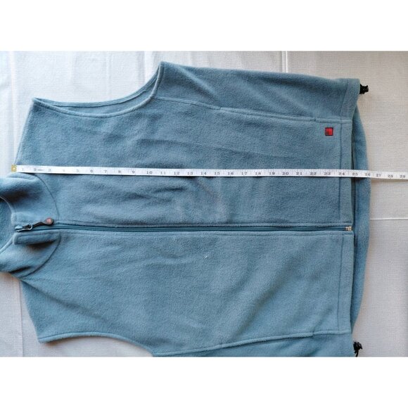 Woolrich Fleece Zip Front Vest Men's Med Gorpcore Outdoor Front Pockets Blue - Picture 12 of 13